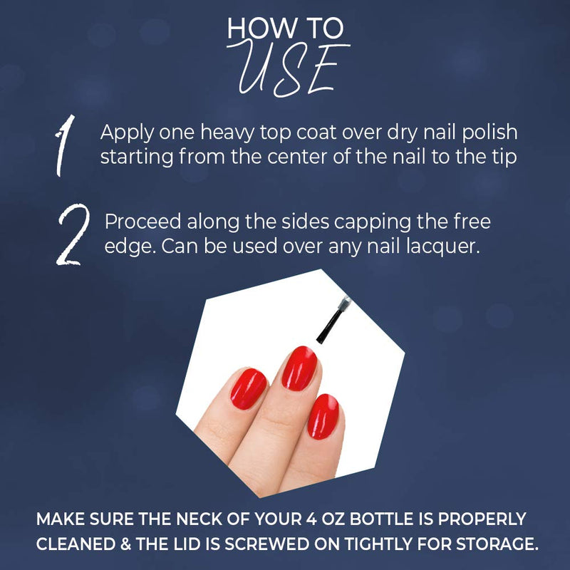 Seche Vive - Gel Effect Top Coat 4 oz+0.5 oz Refill