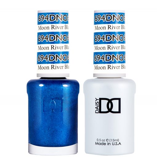 DND Gel & Lacquer #694 Moon River Blue – 0.5 fl oz UV/LED Soak Off