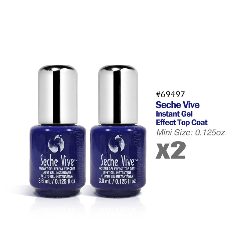 Seche Vive - Gel Effect Top Coat 0.125 oz (2 bottles)