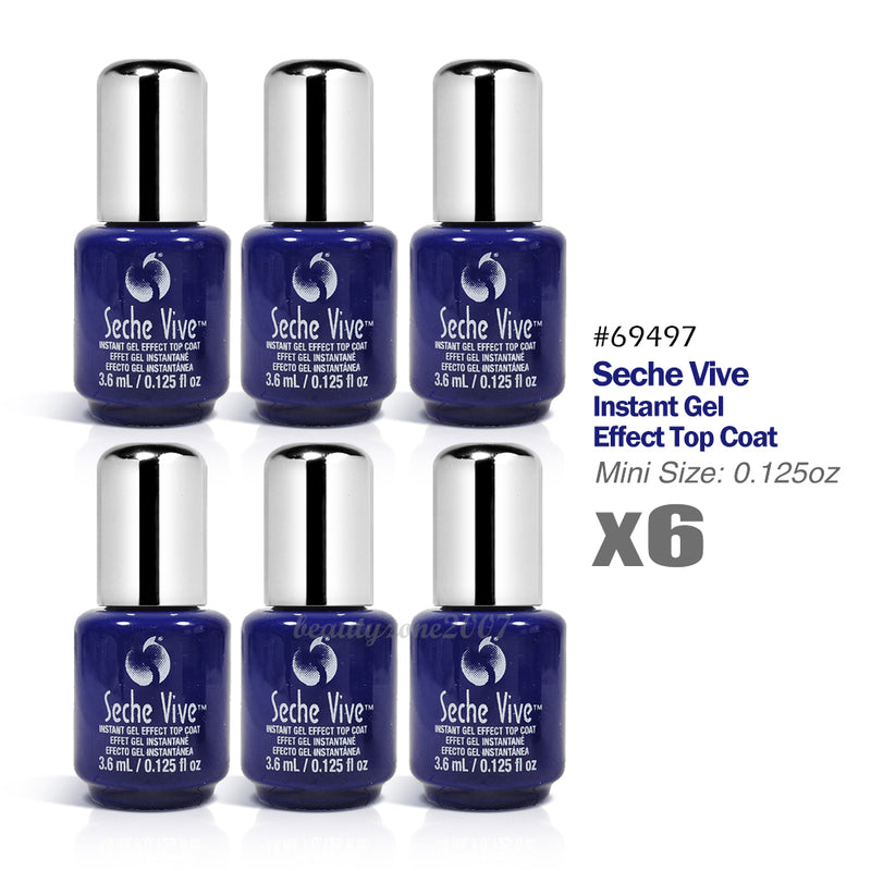 Seche Vive - Gel Effect Top Coat 0.125 oz (6 bottles)