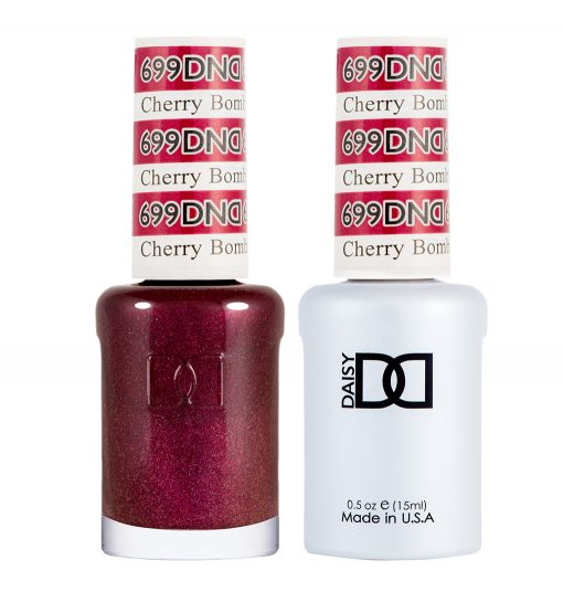 Gel y laca DND n.° 699 Cherry Bomb – 14 ml (0,5 fl oz) UV/LED Soak Off