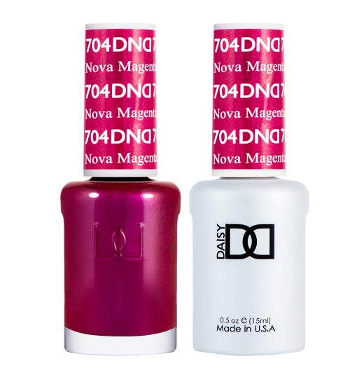 Gel y laca DND n.° 704 Nova Magenta – 14 ml (0,5 fl oz) UV/LED Soak Off