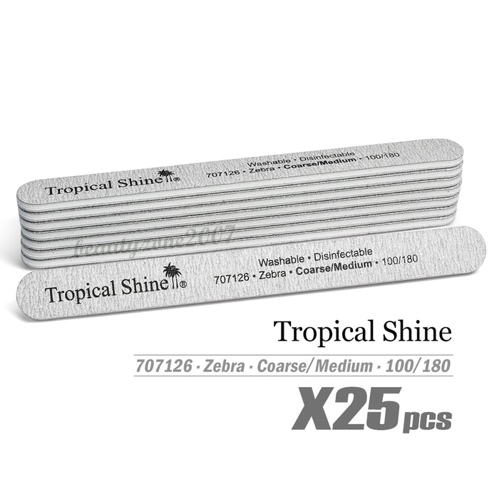 Tropical Shine - Zebra Nail File 100/180 #707126 (25 Pc)