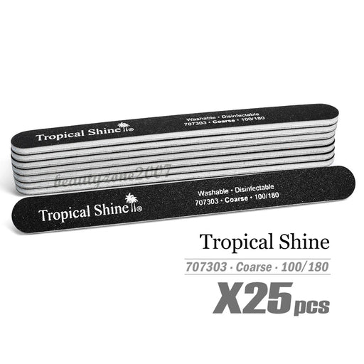 Tropical Shine Zebra Nail File 100/100 Grit - 10 Pack Coarse/Coarse #707116