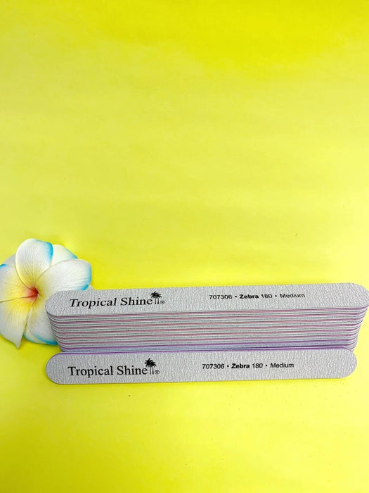 Tropical Shine - Zebra Nail File 180/180 #707306 (25 Pc)