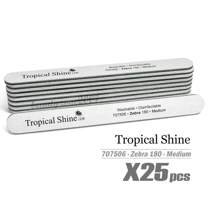 Tropical Shine - Zebra Nail File 180/180 #707506 (25 Pc)