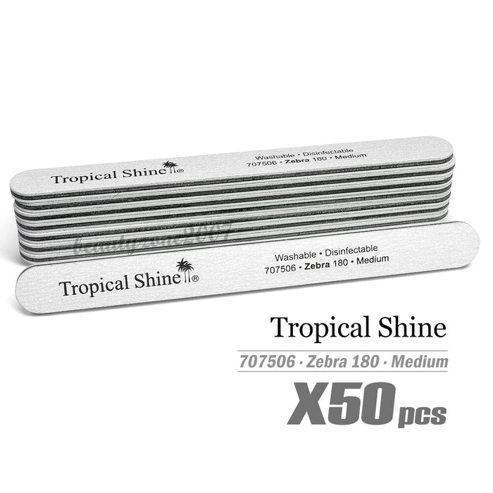 Tropical Shine - Zebra Nail File 180/180 #707506 (50 Pc)