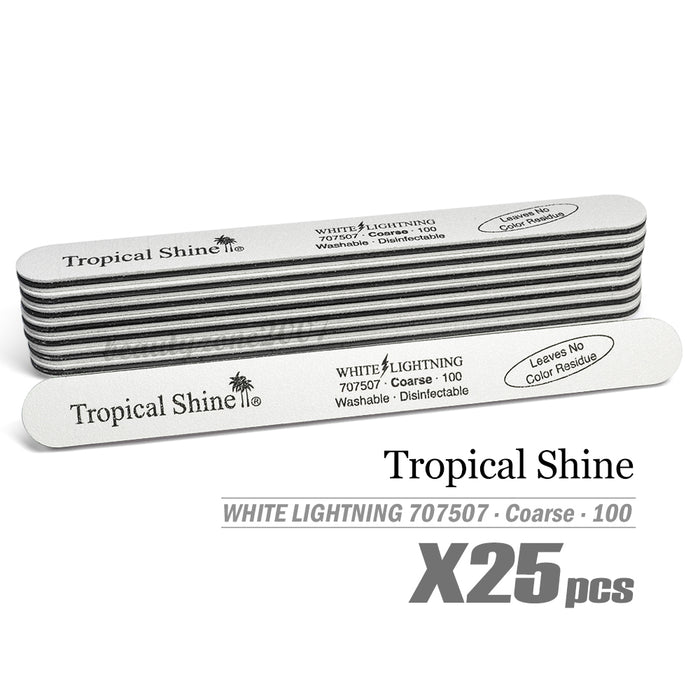 Tropical Shine - White Lightning Nail File 100/100 #707507 (25 Pc)