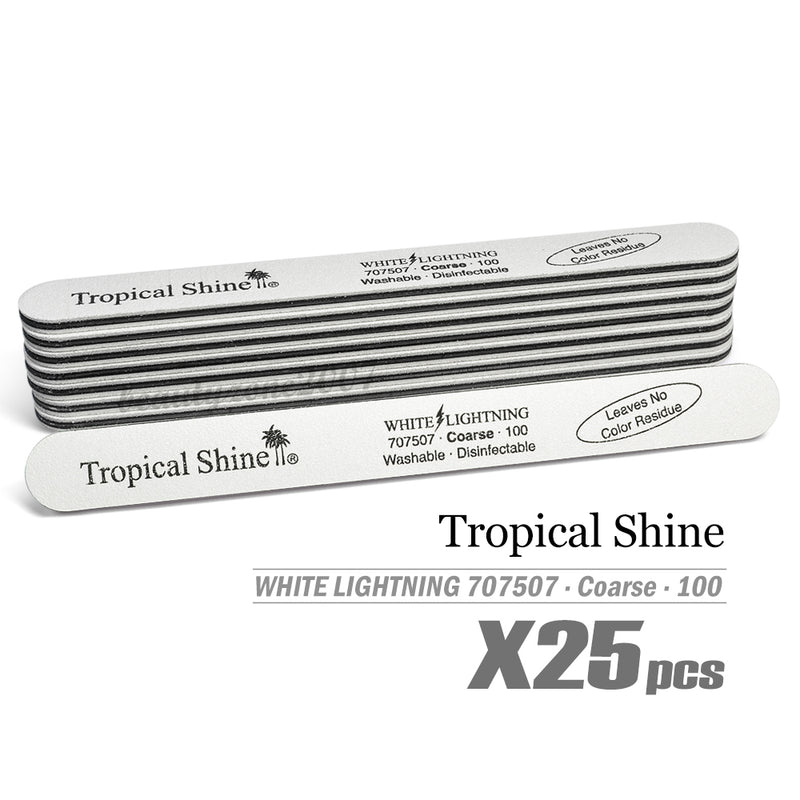 Tropical Shine - White Lightning Nail File - 100/180 - #707307 (25 pcs)