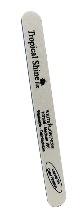 Tropical Shine - White Lightning Nail File 180/180 #707508 (25 Pc)