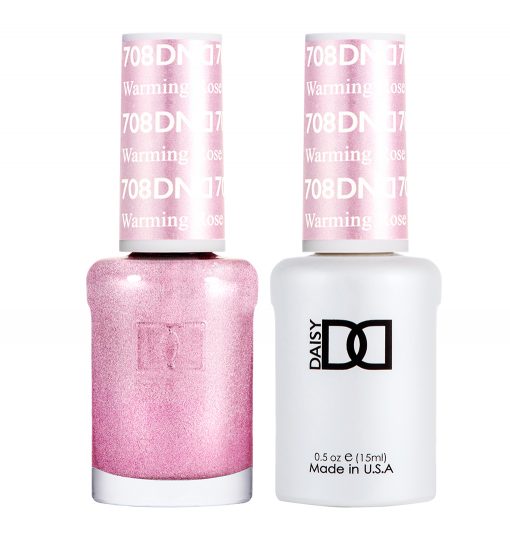 Gel y laca DND n.° 708 Rosa Cálido – 14 ml (0,5 fl oz) UV/LED Removible