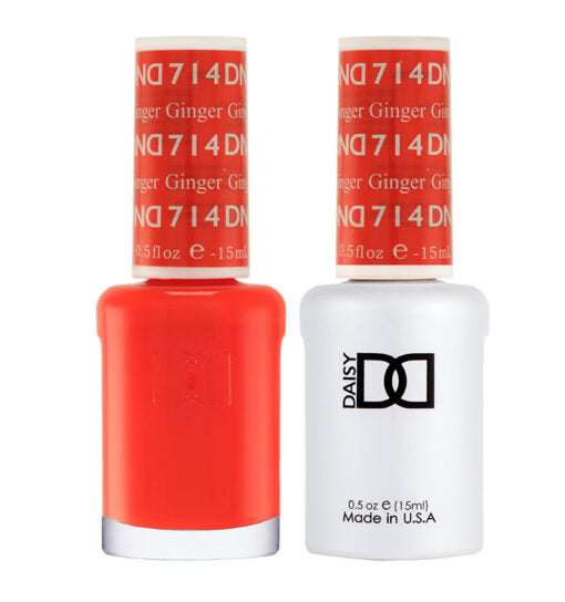 Gel y laca DND n.° 714 Jengibre – 14 ml (0,5 fl oz) UV/LED Removible