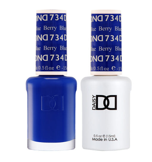 Gel y laca DND n.° 734 Azul baya – 14 ml (0,5 fl oz) UV/LED Soak Off