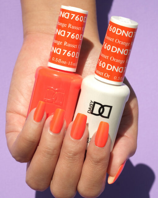 DND Gel & Lacquer #760 Russet Orange – 0.5 fl oz UV/LED Soak Off