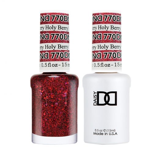 Gel y laca DND n.° 770 Holy Berry – 14 ml (0,5 fl oz) UV/LED Soak Off