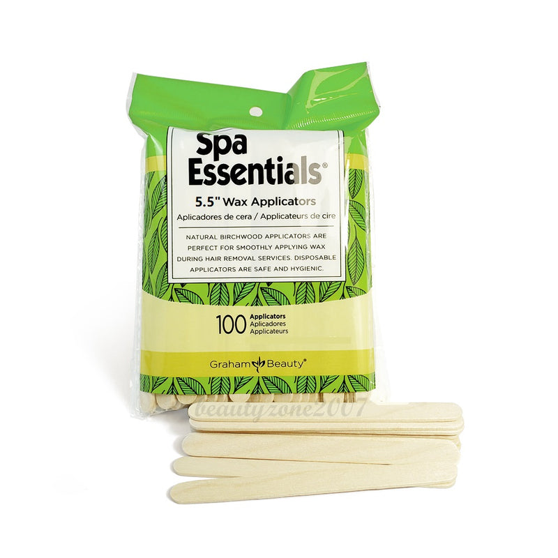 Spa Essentials Wax Applicators 5.5", 100 Pcs