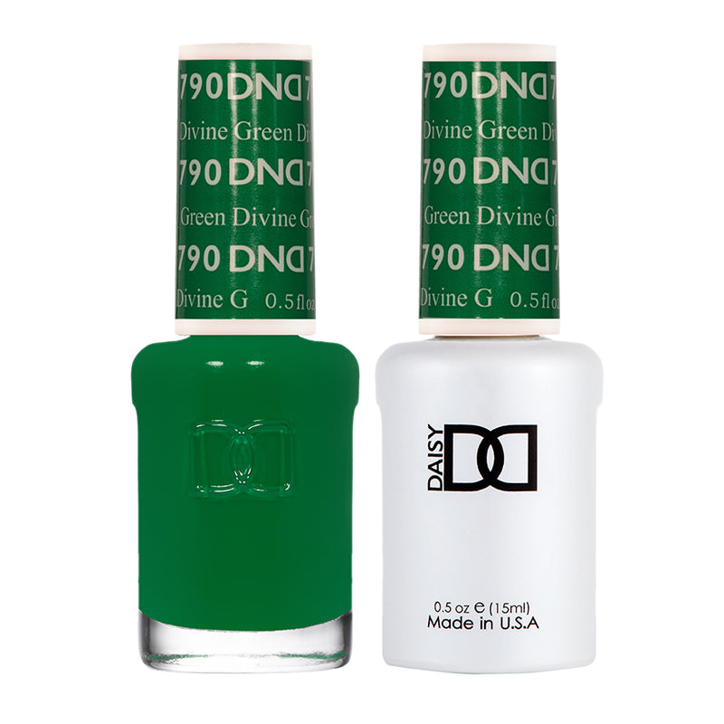 Gel y laca DND n.° 790 Verde Divino – 14 ml (0,5 fl oz) UV/LED Soak Off