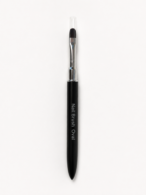 Professional Gel Nail Brush Oval #6 80008 Black Sandalwood Handle professional oval gel nail brush image 2