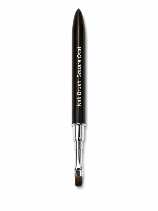 Professional Gel Nail Brush Square Oval #6 80009 Black Sandalwood Handle professional square-oval gel nail brush image 2