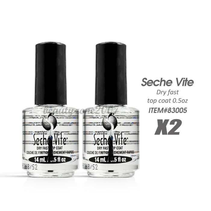 Seche Vite - Top Coat 0.5 oz (2 Pack)