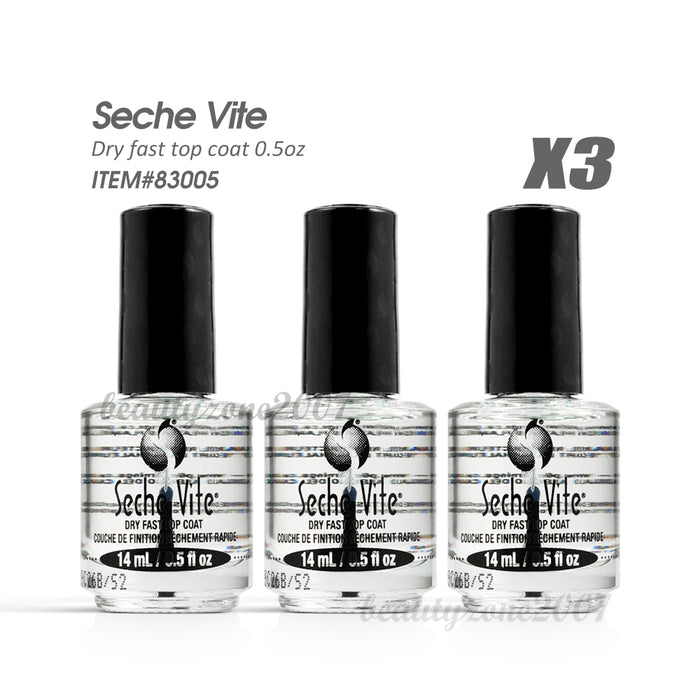 Seche Vite - Top Coat 0.5 oz (3 Pack)