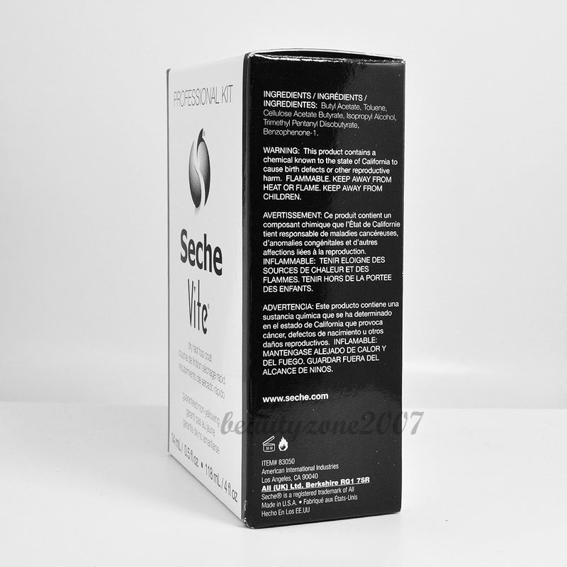 Seche Vite - Kit profesional de capa superior de secado rápido 118 ml + 14 ml