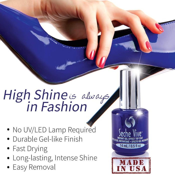 Seche Vive - Gel Effect Top Coat 0.5 oz (6 Pack)