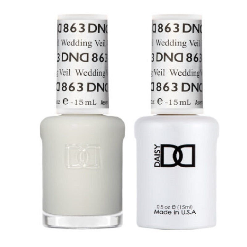 Velo de novia en gel y laca DND n.° 863 – 14 ml (0,5 fl oz) UV/LED (retirar con agua)