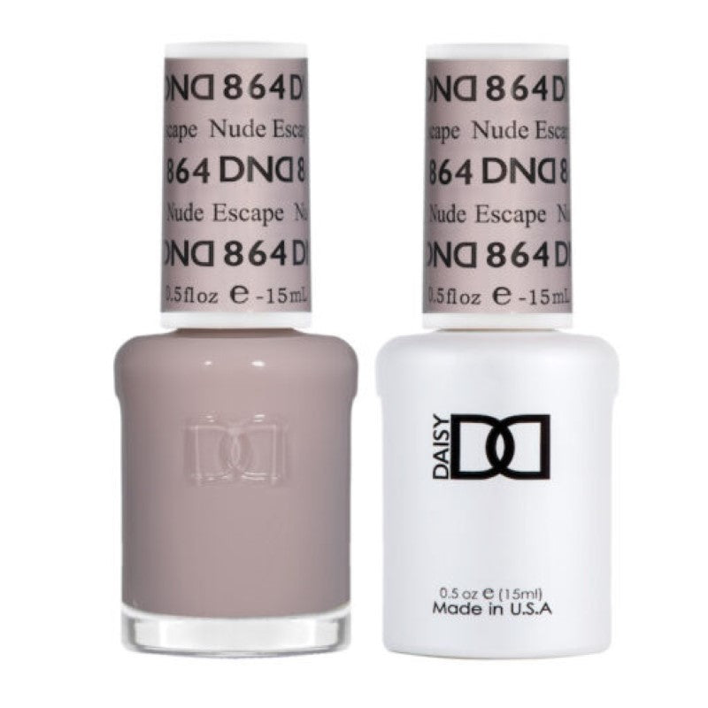 Gel y laca DND n.° 864 Nude Escape – 14 ml (0,5 fl oz) UV/LED Soak Off