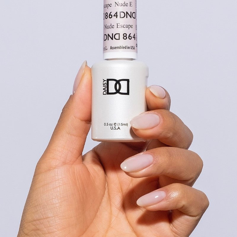 Gel y laca DND n.° 864 Nude Escape – 14 ml (0,5 fl oz) UV/LED Soak Off