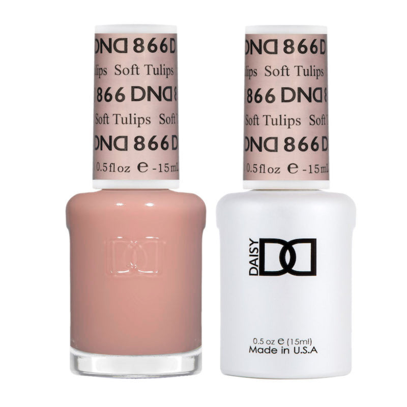 Gel y laca DND n.° 866 Tulipanes suaves – 14 ml (0,5 fl oz) UV/LED para remojar