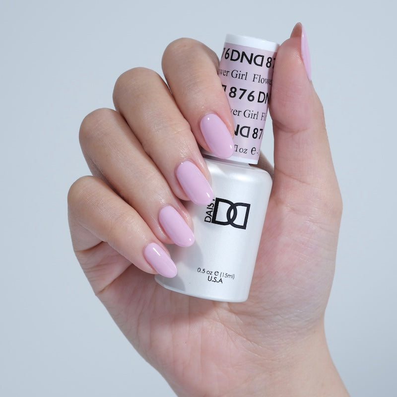 Gel y laca DND n.° 876 Flower Girl – 14 ml (0,5 fl oz) UV/LED Soak Off