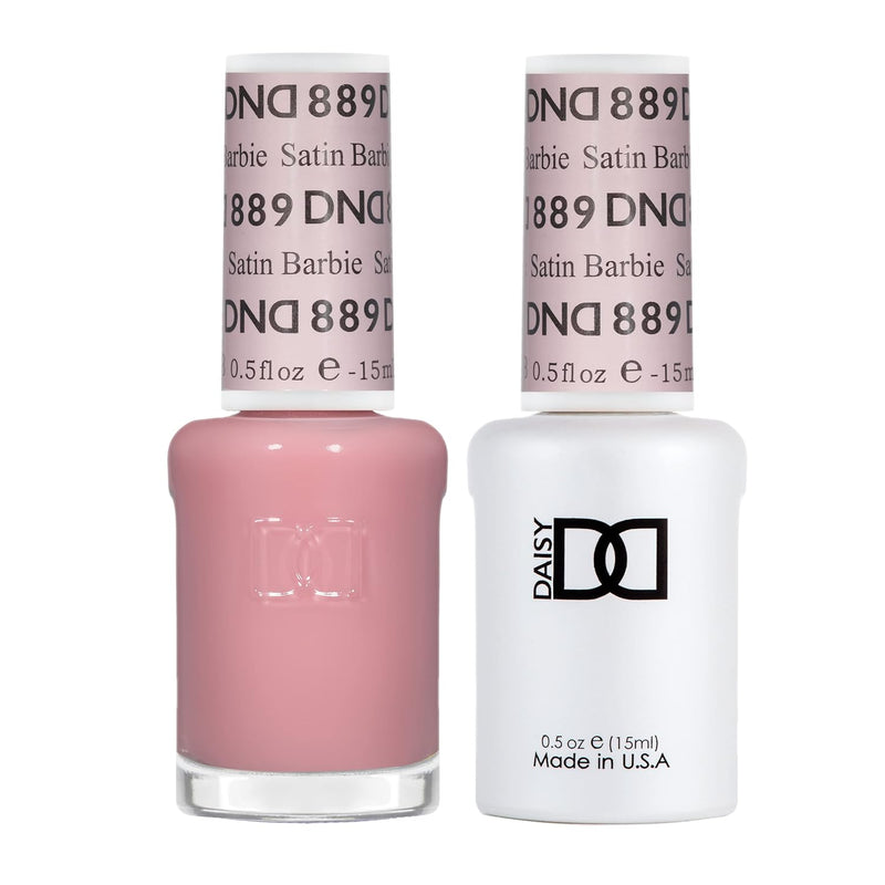 Gel y laca DND n.° 889 Satin Barbie – 14 ml (0,5 fl oz) UV/LED Soak Off