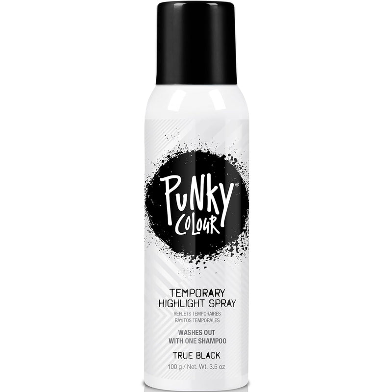 Punky Colour - Temporary Hair Color Spray - True Black 3.5 fl oz