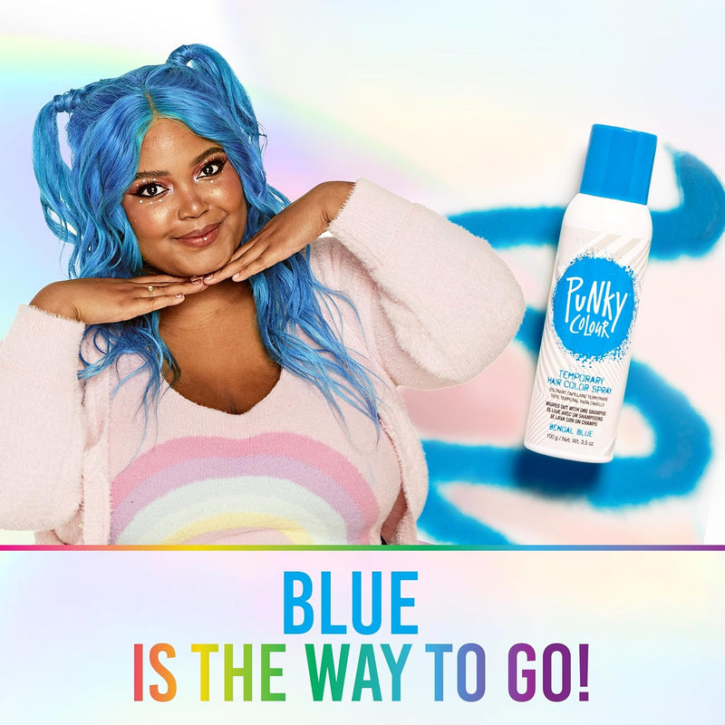 Punky Colour - Temporary Hair Color Spray - Bengal Blue 3.5 fl oz