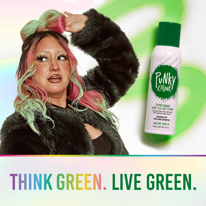 Punky Colour - Temporary Hair Color Spray - Jaguar Green 3.5 fl oz