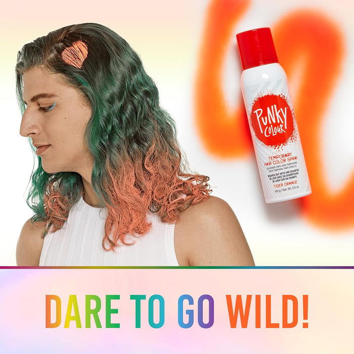 Punky Colour - Temporary Hair Color Spray - Tiger Orange 3.5oz