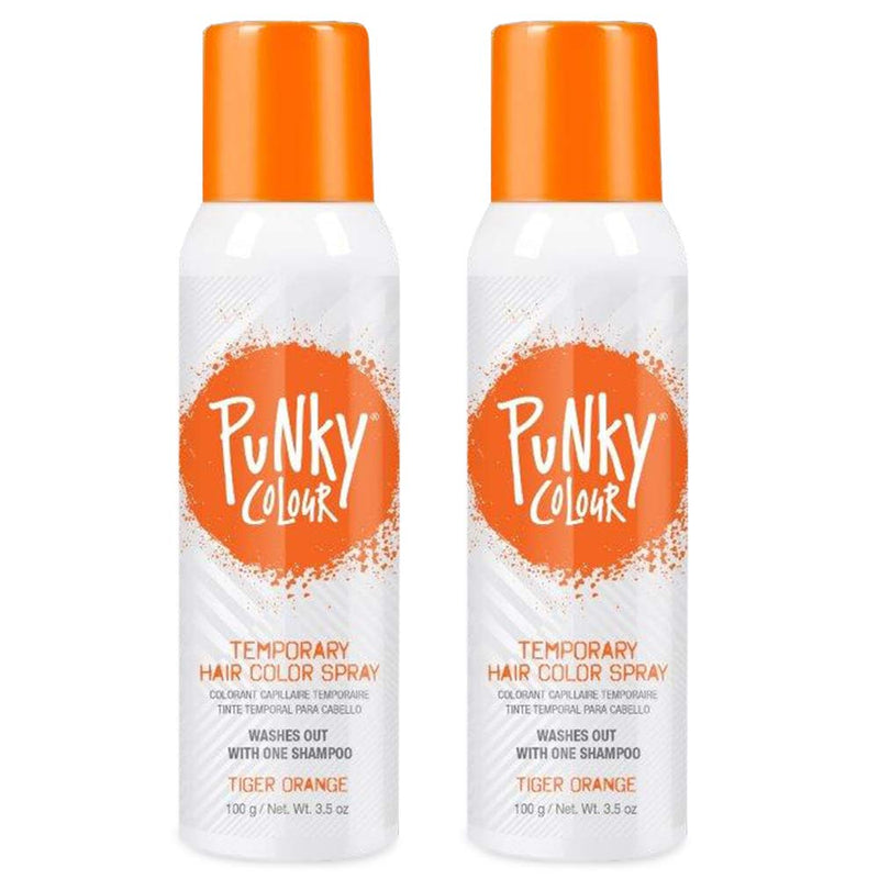 Punky Colour - Temporary Hair Color Spray - Tiger Orange 3.5 fl oz (2 Pack)