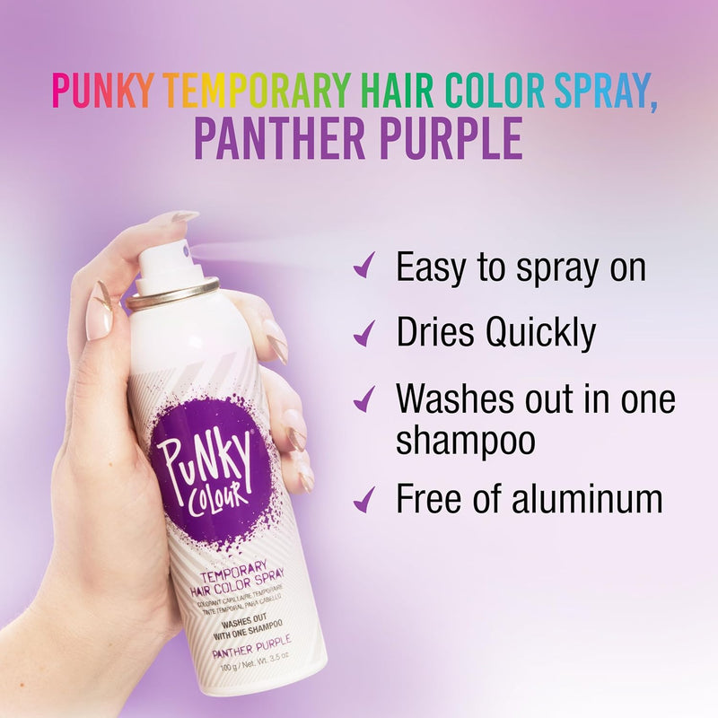 Punky Colour - Temporary Hair Color Spray - Panther Purple 3.5 fl oz