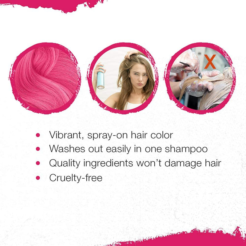 Punky Colour - Temporary Hair Color Spray - Lynx Pink 3.5 oz (2 Pack)