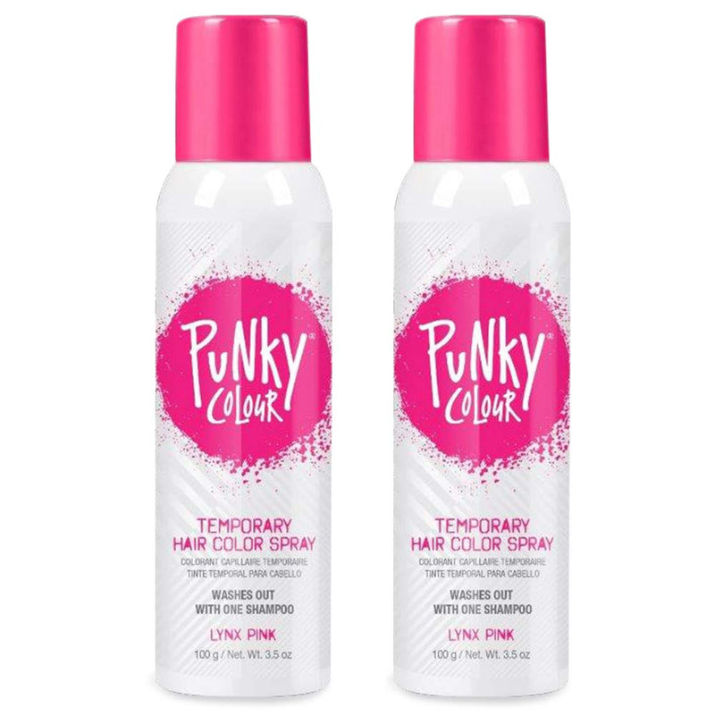 Punky Colour - Temporary Hair Color Spray - Lynx Pink 3.5 oz (2 Pack)