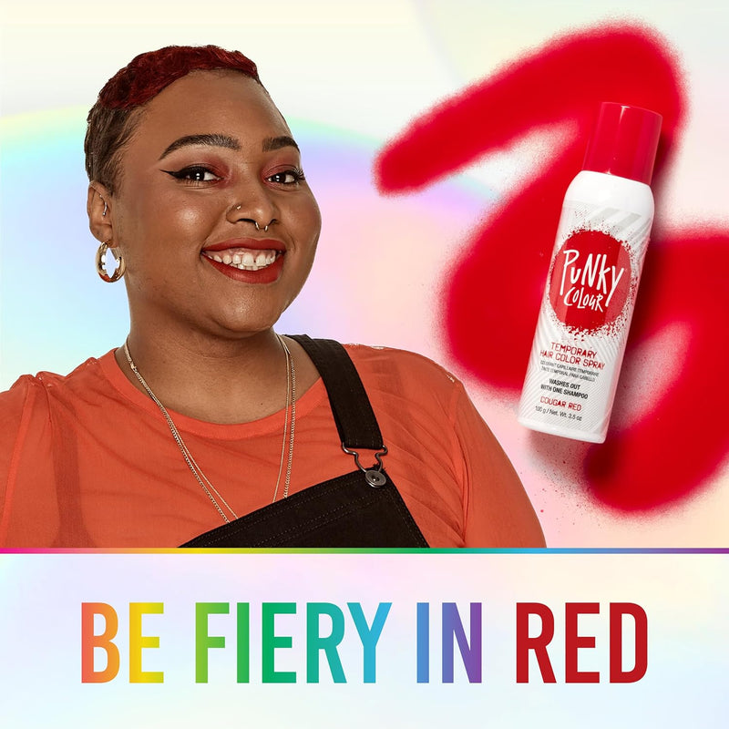 Punky Colour - Temporary Hair Color Spray - Cougar Red 3.5 fl oz