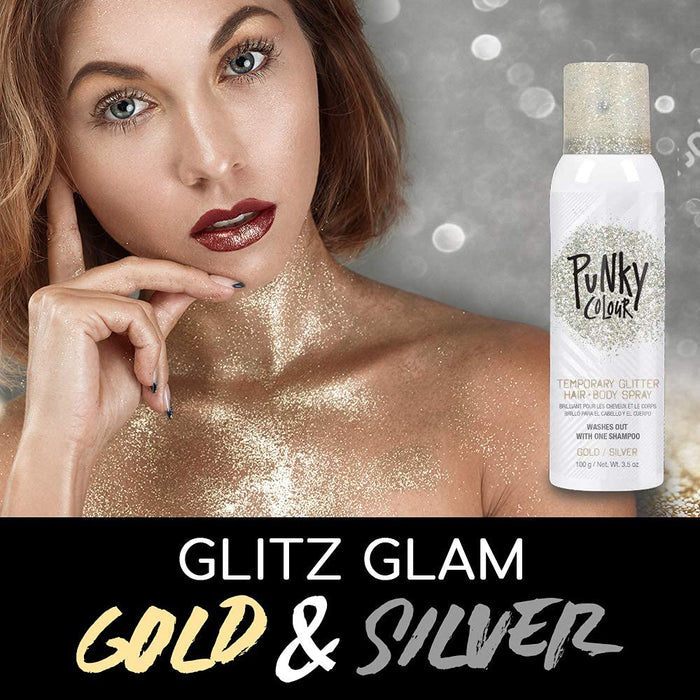 Punky Colour - Temporary Hair Highlight Spray - Gold/Silver 3.5oz