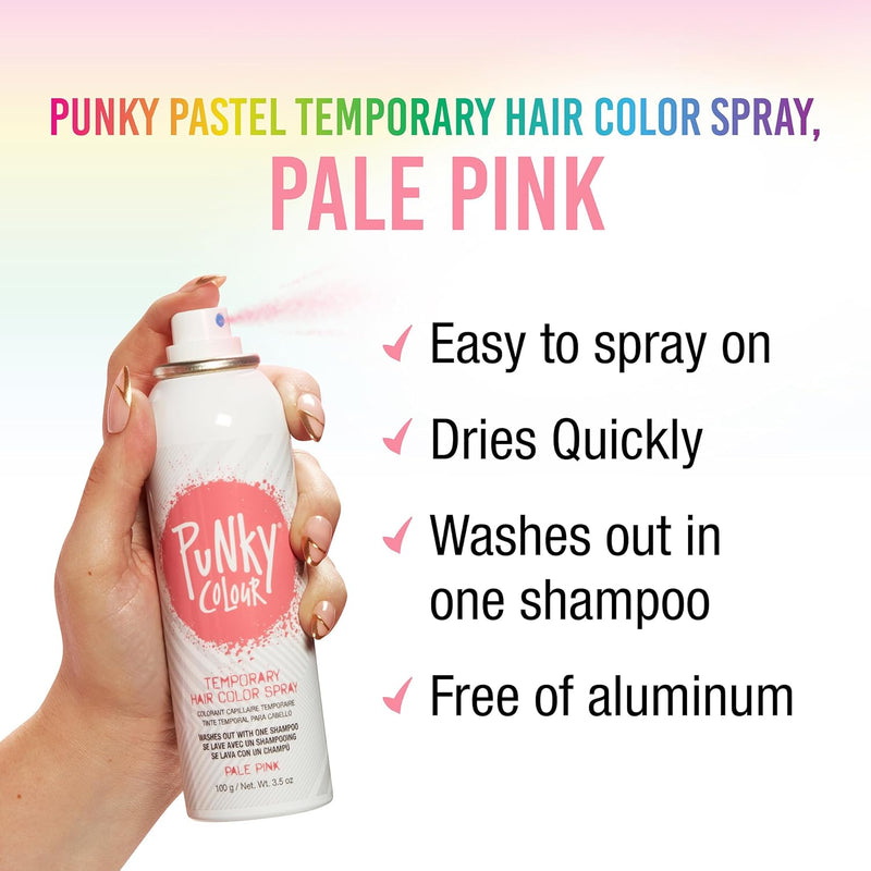Punky Colour - Temporary Hair Color Spray - Pale Pink 3.5 fl oz