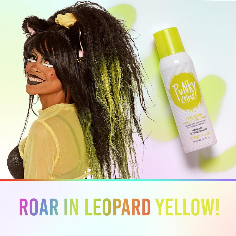 Punky Colour - Temporary Hair Color Spray - Leopard Yellow 3.5 fl oz