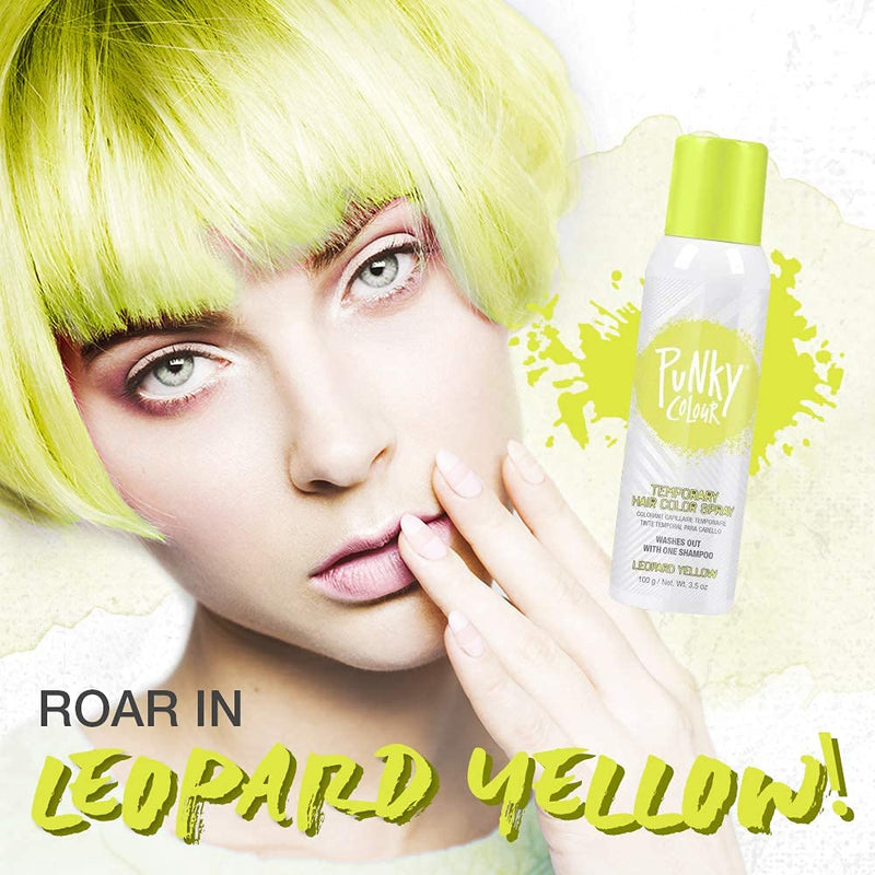 Punky Colour - Temporary Hair Color Spray - Leopard Yellow 3.5 oz (2 Pack)