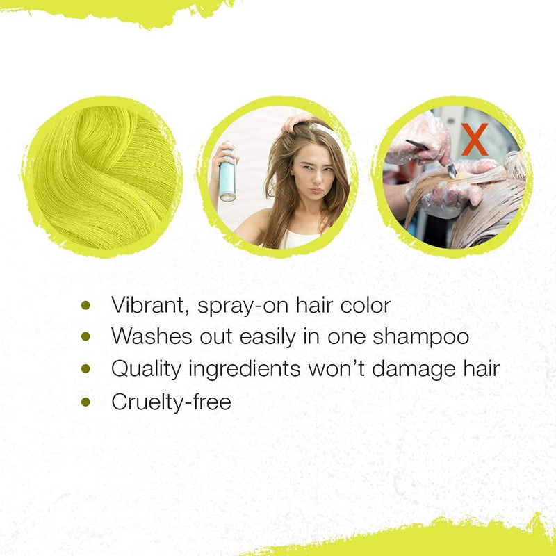 Punky Colour - Temporary Hair Color Spray - Leopard Yellow 3.5 oz (2 Pack)