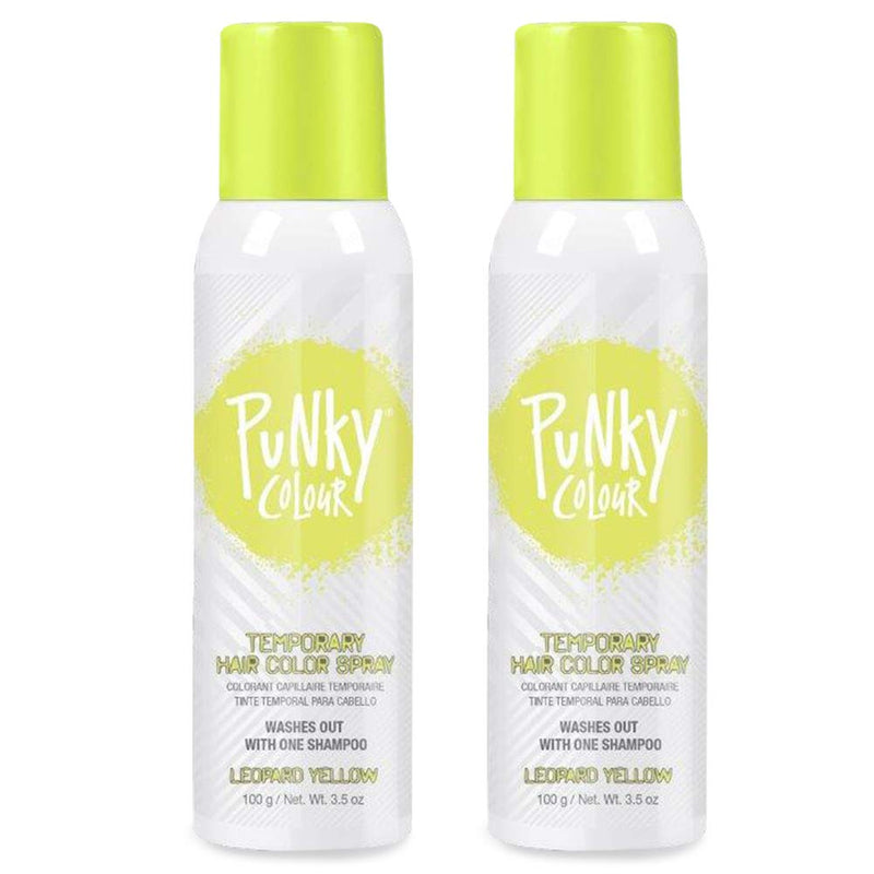 Punky Colour - Temporary Hair Color Spray - Leopard Yellow 3.5 oz (2 Pack)