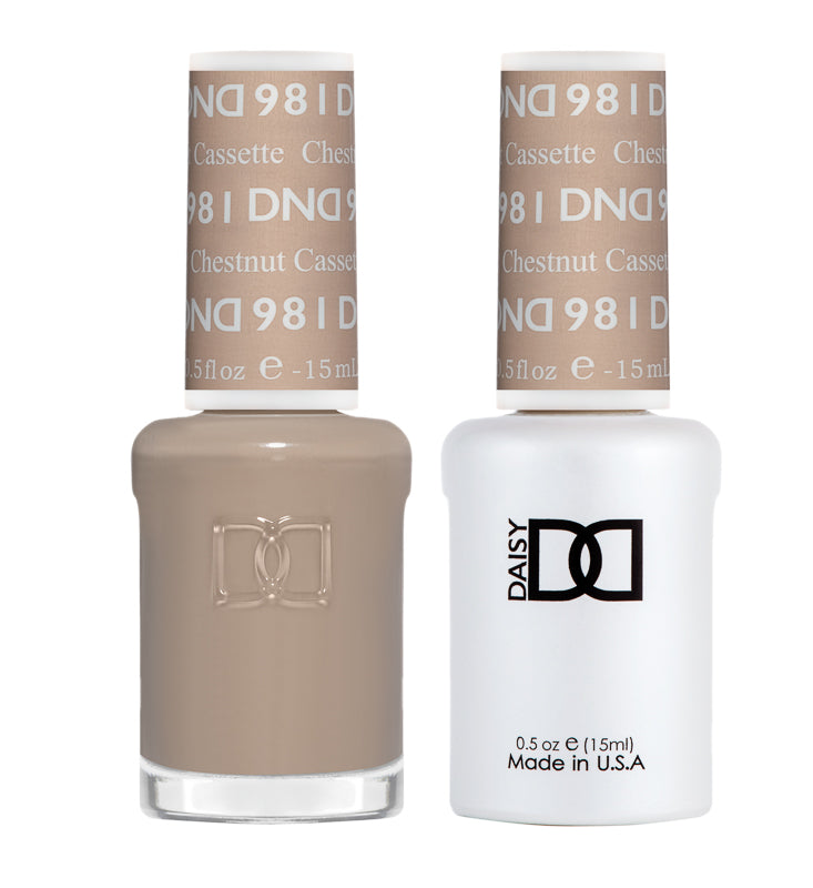 DND Gel & Lacquer #981 Chestnut Cassette – 0.5 fl oz UV/LED Soak Off