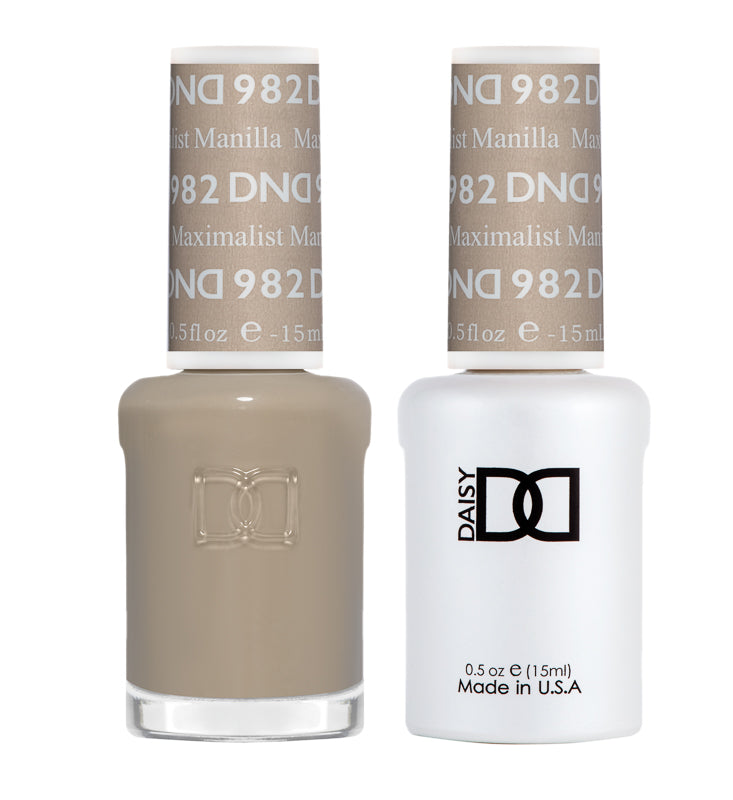 DND Gel & Lacquer #982 Maximalist Manilla – 0.5 fl oz UV/LED Soak Off